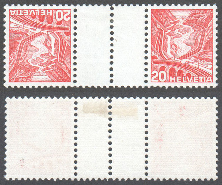 Switzerland Zumstein S49Az Mint Gutter Pair (P) - Click Image to Close